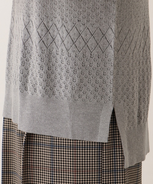 「Afternoon Tea」 ニットベスト MEDIUM グレー レディース_画像5