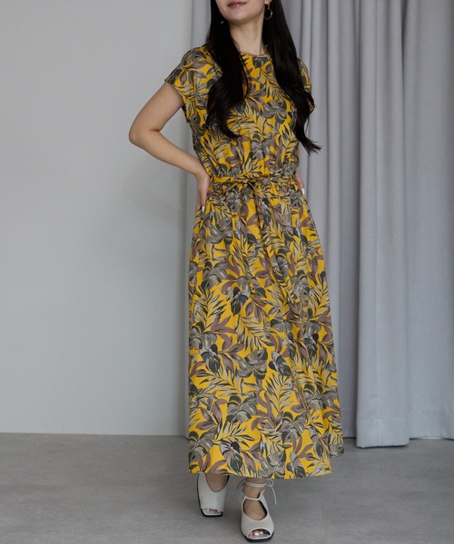 「PREFERIR」 ノースリーブワンピース MEDIUM イエロー レディース_画像5