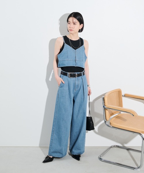 「Shelly island」 デニムパンツ M ブルー レディース_画像3