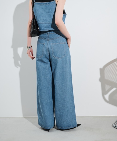 「Shelly island」 デニムパンツ M ブルー レディース_画像7