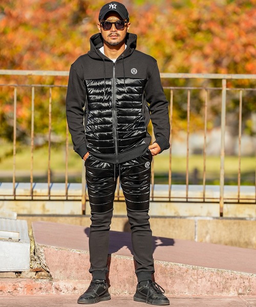 アダムスジャグラーRTEG ブラック ジップアップパーカー M adamsJUGGLER（アダムスジャグラー） 「RTEG」ジップアップパーカー L