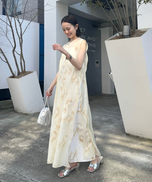 「mystic」 ノースリーブワンピース 2 グリーン レディースの画像