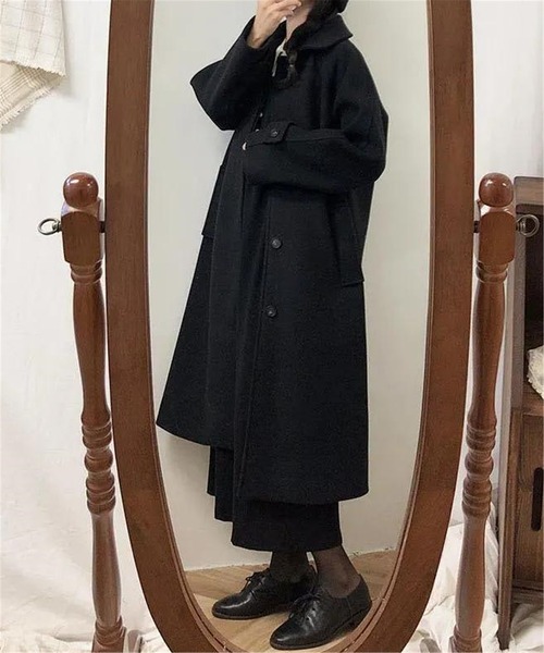 「MAISON DE THERESE」 チェスターコート M ブラック レディース_画像2