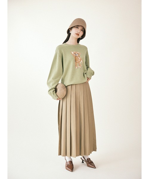 「LILY BROWN」 長袖ニット ONE SIZE グリーン レディースの画像