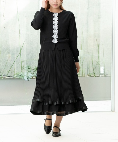 新品✨ストロベリー フィールズ ＊ ロングスカート スーツ(2) STRAWBERRY-FIELDS（ストロベリーフィールズ） スカート ジョーゼット_