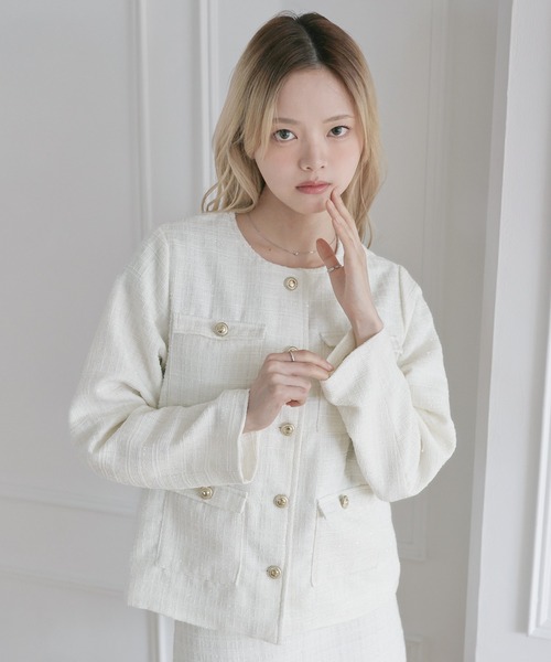 MSGirl ジャケット ノーカラージャケット 「セットアップ対応
