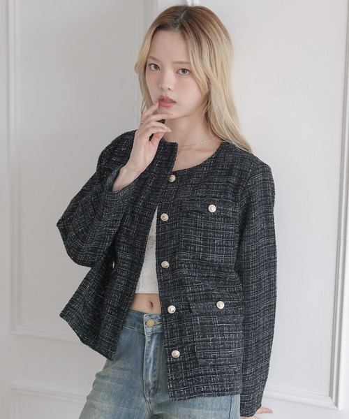 MSGirl ジャケット ノーカラージャケット 「セットアップ対応