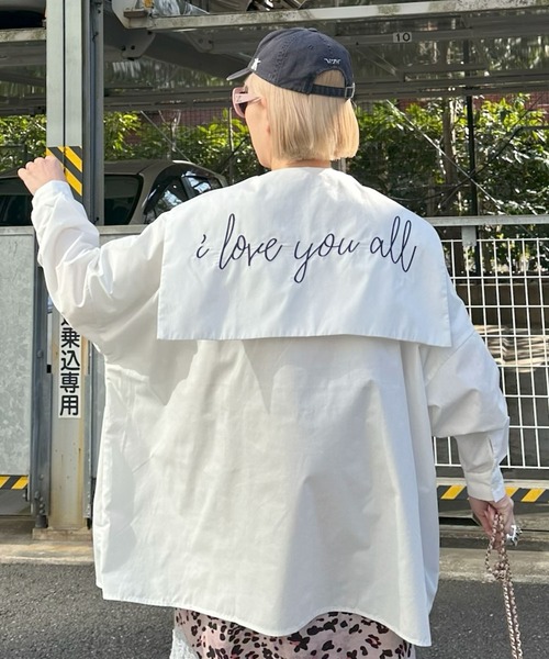 Alley Tokyo ブラウス シャツ 「リバイバル」メッセージセーラーシャツ