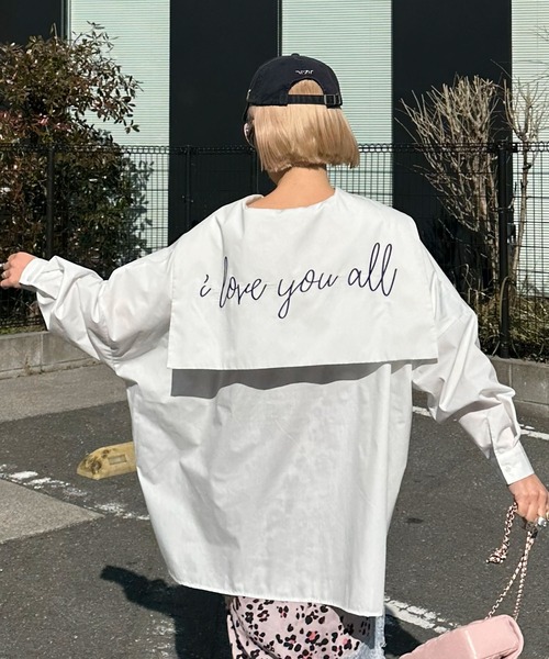 Alley Tokyo ブラウス シャツ 「リバイバル」メッセージセーラーシャツ
