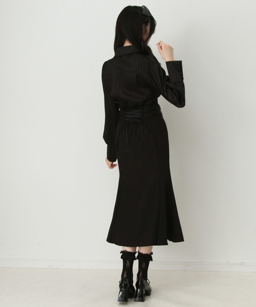 「DearMyLove」 長袖ワンピース MEDIUM ブラック レディース_画像6