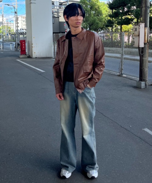 「CELENA BEATS」 ジャケット L ブラウン メンズ_画像5