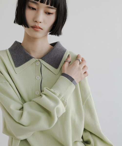 【ローズさん着用】 _J.L-A.L_ Stave Knit ニット LOWRYS FARM（ローリーズファーム） ニット セーター バイカラー