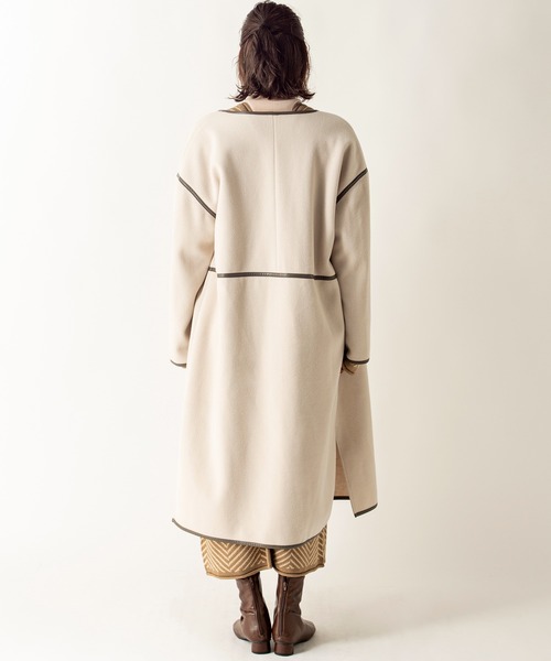 「MILLION CARATS」 ノーカラーコート FREE チャコールグレー レディース_画像5