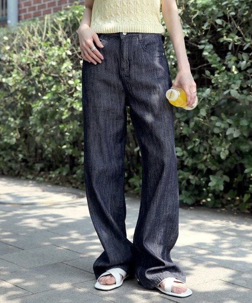 「UNE MANSION」 デニムパンツ LARGE ブルー レディース_画像5