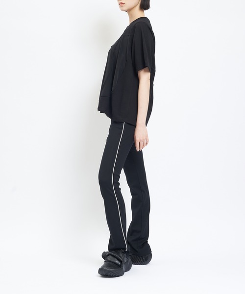 パンツ ブーツカットポンチパンツ レディース メンズの画像