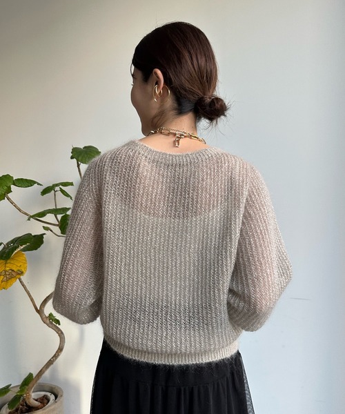 「DouDou」 長袖ニット FREE ピンク レディース_画像9