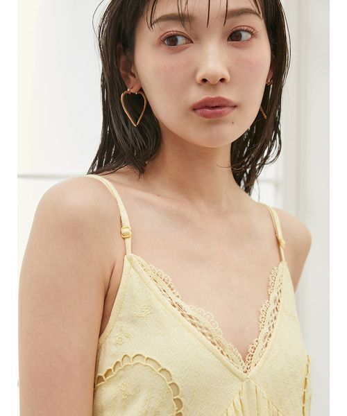 SNIDEL（スナイデル） キャミソールワンピース 0 イエロー レディース