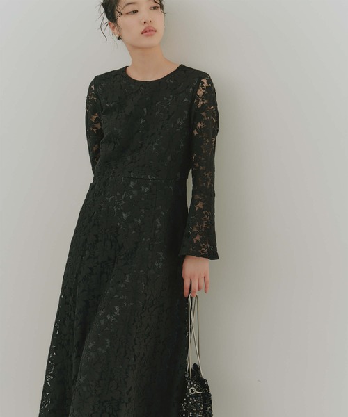 「kaene」 長袖ワンピース M ピンクベージュ レディース_画像9
