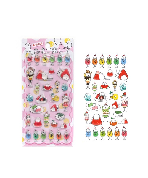 colleca la（コレカラ） ステッカー たまごあし ぷっくりシール