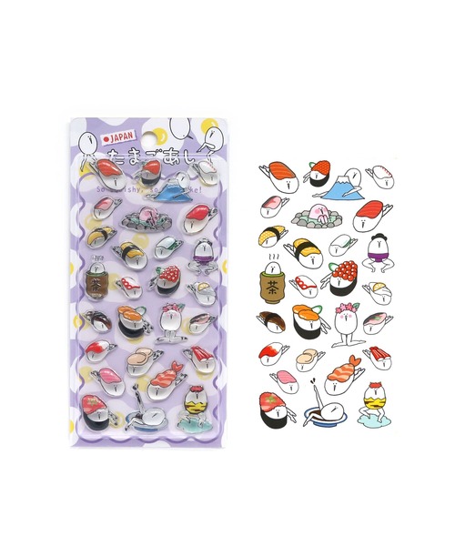 colleca la（コレカラ） ステッカー たまごあし ぷっくりシール