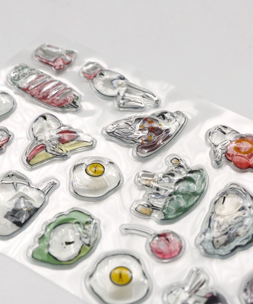 colleca la（コレカラ） ステッカー たまごあし ぷっくりシール