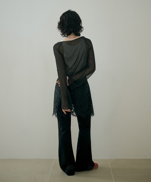 Lace layered flare pants/レースレイヤードフレアパンツ パンツ lace layered flare pants /レースレイヤードフレアパンツ