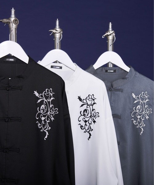 「Ellno Loset」 長袖シャツ SMALL ブラック メンズ_画像2
