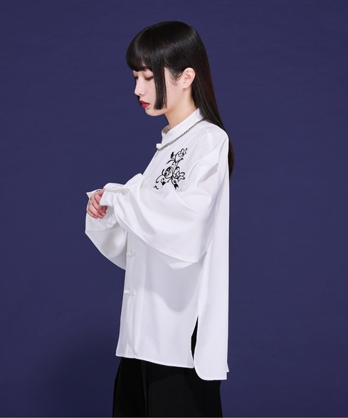 「Ellno Loset」 長袖シャツ SMALL ブラック メンズ_画像6