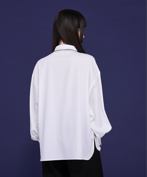 「Ellno Loset」 長袖シャツ SMALL ブラック メンズ_画像7