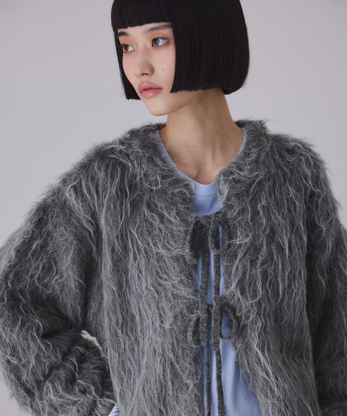 ADAM ET ROPE'（アダムエロペ） ニットカーディガン FREE サックス
