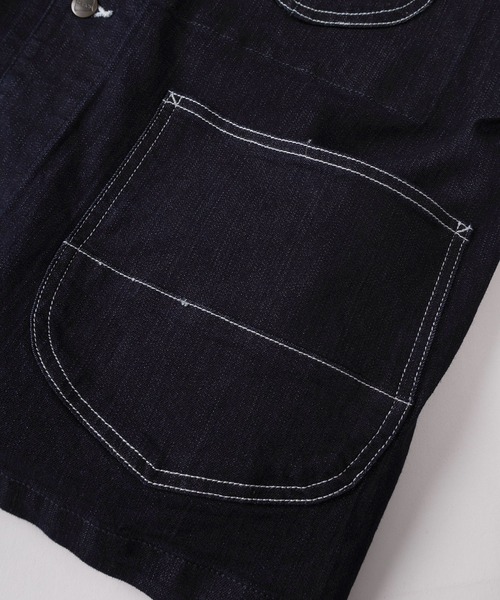 「HANES」 デニムジャケット L ブルー メンズ_画像6