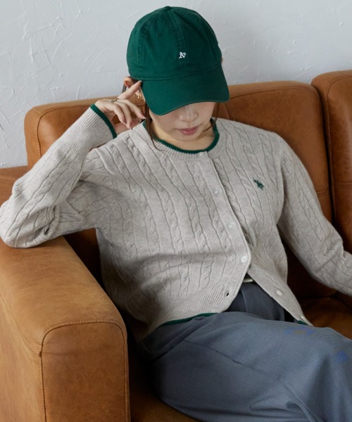 「U.S. POLO ASSN.」 ニットカーディガン M グレー レディース_画像9