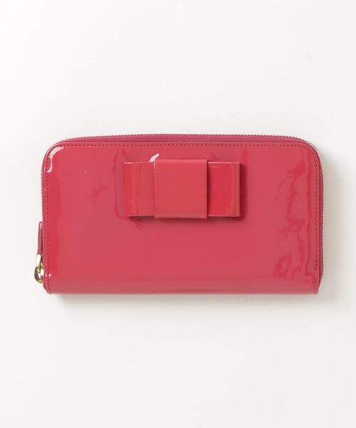 miu miu（ミュウミュウ） リボン ラウンドファスナー 長財布 - レッド 
