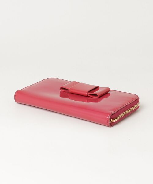 miu miu（ミュウミュウ） リボン ラウンドファスナー 長財布 - レッド 