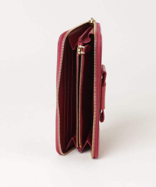 miu miu（ミュウミュウ） リボン ラウンドファスナー 長財布 - レッド 