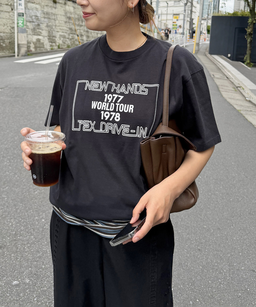 tシャツ 「WEB限定追加」別注「HANDTEX/ハンドテックス」プリントTEE レディースの画像