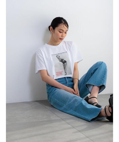 Te chichi（テチチ） tシャツ マリリンモンローモノクロフォトTシャツ 