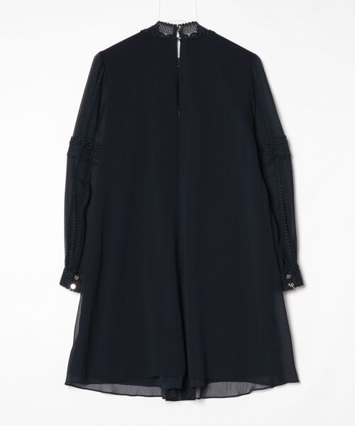 「Ted Baker」 長袖ワンピース 1 ネイビー レディース_画像2