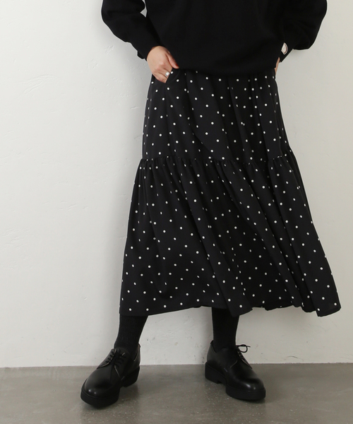 「JOURNAL STANDARD LUXE」 フレアスカート FREE ブラック レディース_画像6