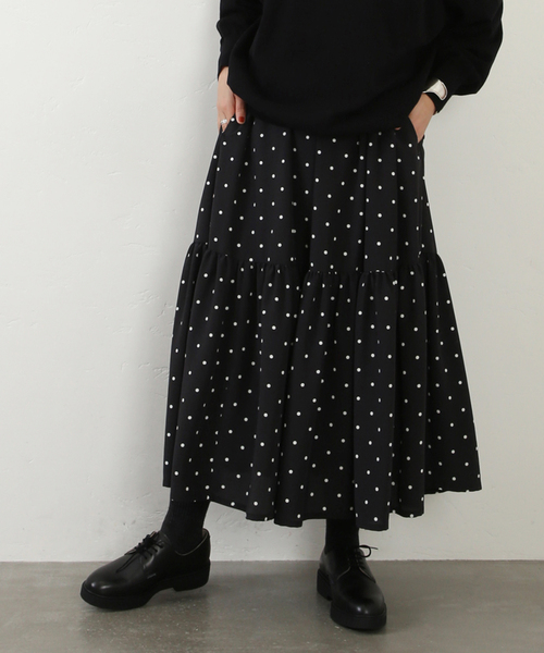 「JOURNAL STANDARD LUXE」 フレアスカート FREE ブラック レディース_画像8