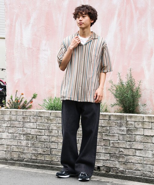 「BEAMS HEART」 半袖シャツ SMALL ブルー メンズ_画像3