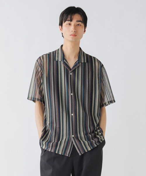 「BEAMS HEART」 半袖シャツ SMALL ブルー メンズ_画像9