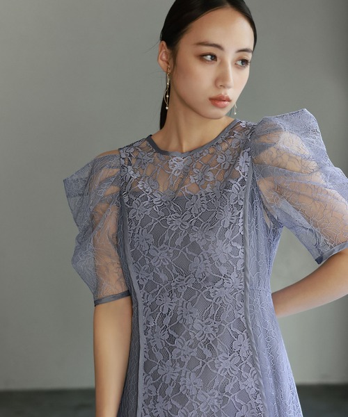 「GIRL」 半袖ワンピース M ピンクベージュ レディース_画像4