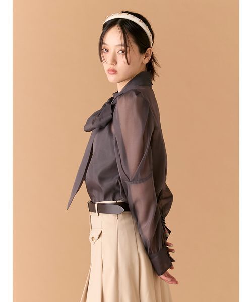 「LILY BROWN」 長袖ブラウス F アイボリー レディース_画像4