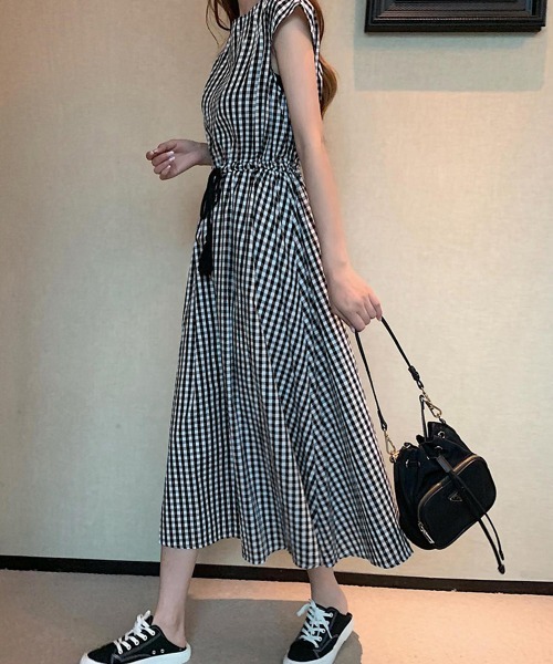 「Miniministore」 ノースリーブワンピース X-LARGE ブラック レディース_画像7
