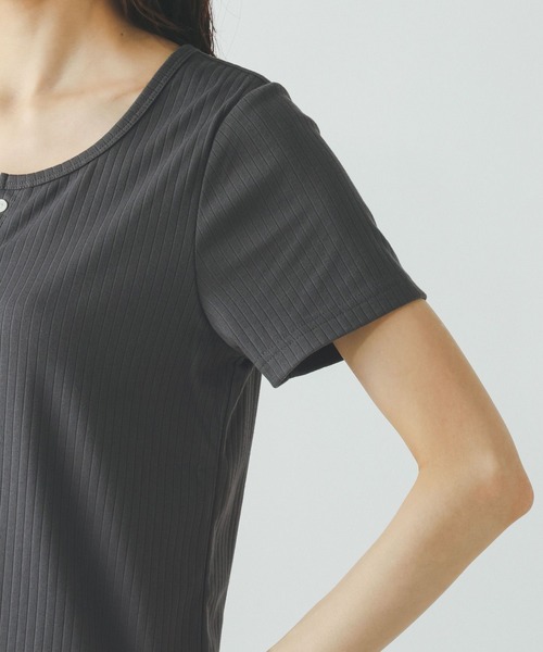 GLOBAL WORK（グローバルワーク） tシャツ フェイクレイヤードヘンリー