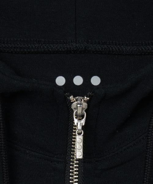 three dots（スリー ドッツ） ジップアップパーカー LARGE グレー