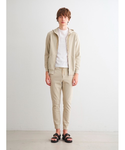 three dots（スリー ドッツ） ジップアップパーカー LARGE グレー