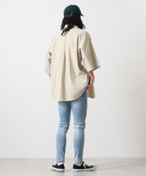 「EVOLUTION」 スキニーデニムパンツ L ブルー メンズ_画像4