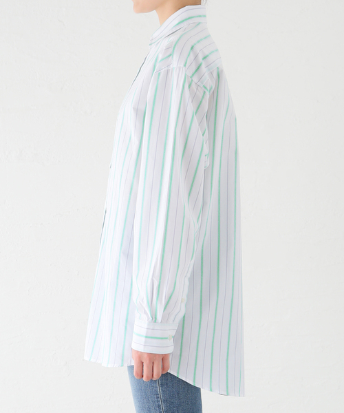 「BASERANGE」 長袖シャツ X-SMALL モスグリーン レディース_画像6